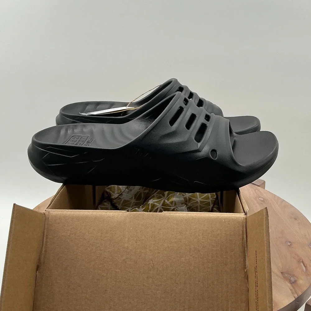 Teva Apretrail Slide Black Mens 9 Womens 11 Recovery Sandals 1165790-W